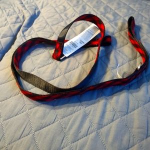 Dog Leash Red and Black Plaid